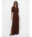 Dante 6 vanel back detailed top chocolate brown