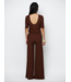 Dante 6 vanel back detailed top chocolate brown