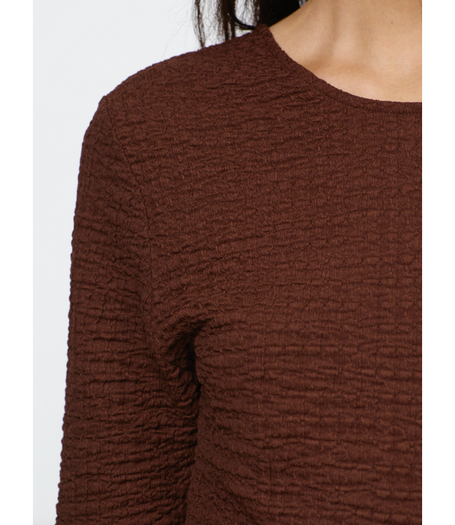 Dante 6 vanel back detailed top chocolate brown