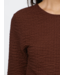 Dante 6 vanel back detailed top chocolate brown