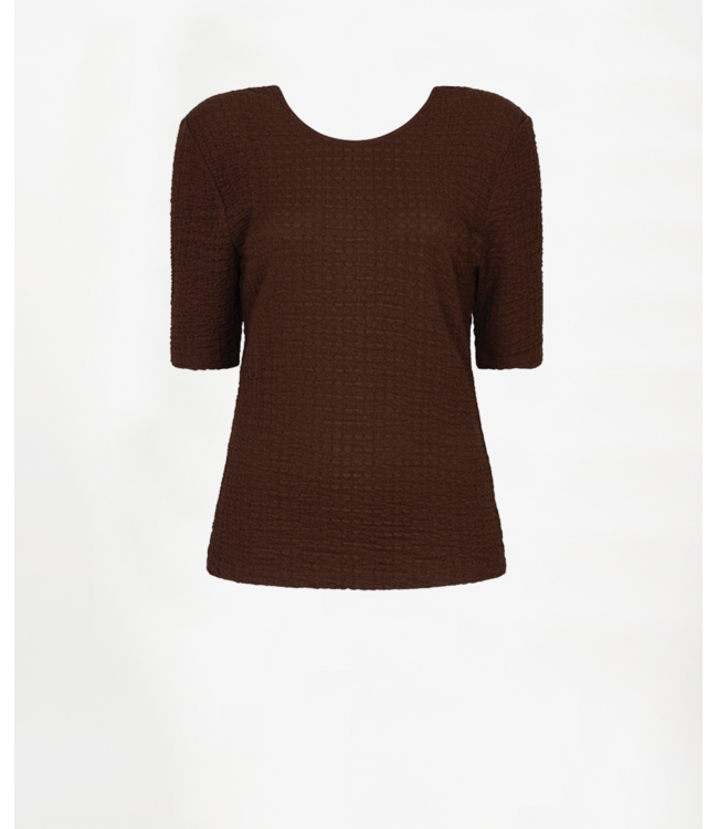Dante 6 vanel back detailed top chocolate brown