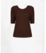 Dante 6 vanel back detailed top chocolate brown