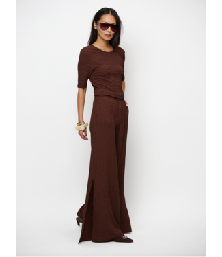 Dante 6 Nasko silt detail wide pants brown 8730