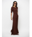 Dante 6 Nasko silt detail wide pants choclate brown