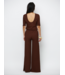 Dante 6 Nasko silt detail wide pants choclate brown
