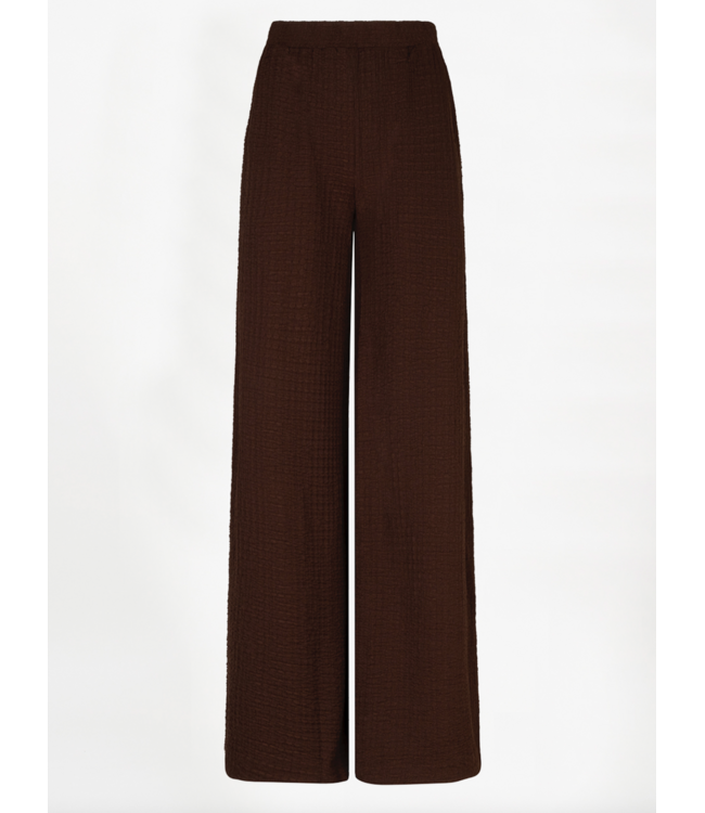 Dante 6 Nasko silt detail wide pants choclate brown