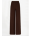 Dante 6 Nasko silt detail wide pants choclate brown