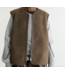 Bellerose Elinor Shearling Sleeveless Jacket Mocca