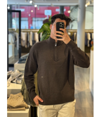Drykorn Benedio Zip Sweater 1116 brown