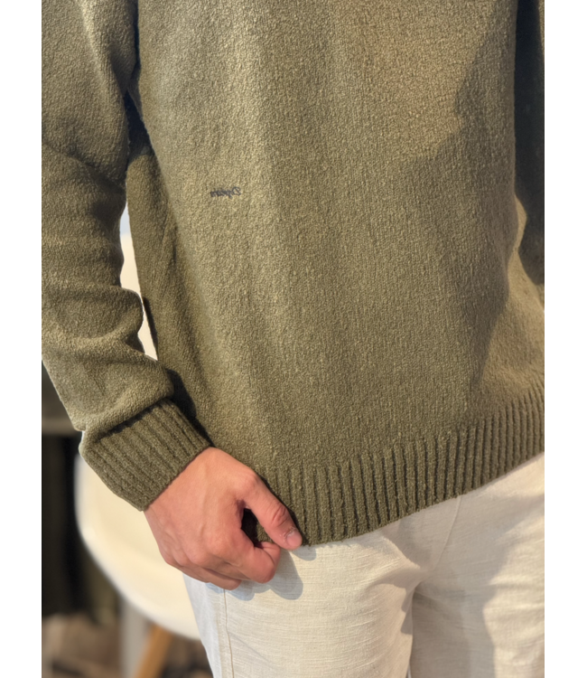 Drykorn Benedio Zip Sweater 2307 Olive