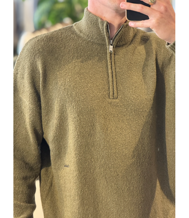 Drykorn Benedio Zip Sweater 2307 Olive