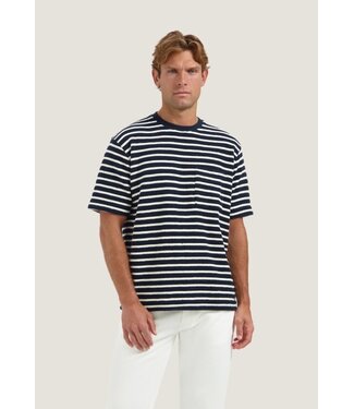 Dstrezzed Louie stripe tee brown