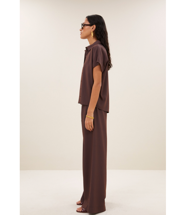 By Bar Barley Tan Stripe Blouse