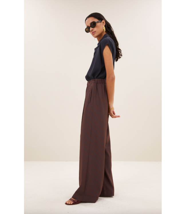 By Bar Celin Tan Stripe Pants