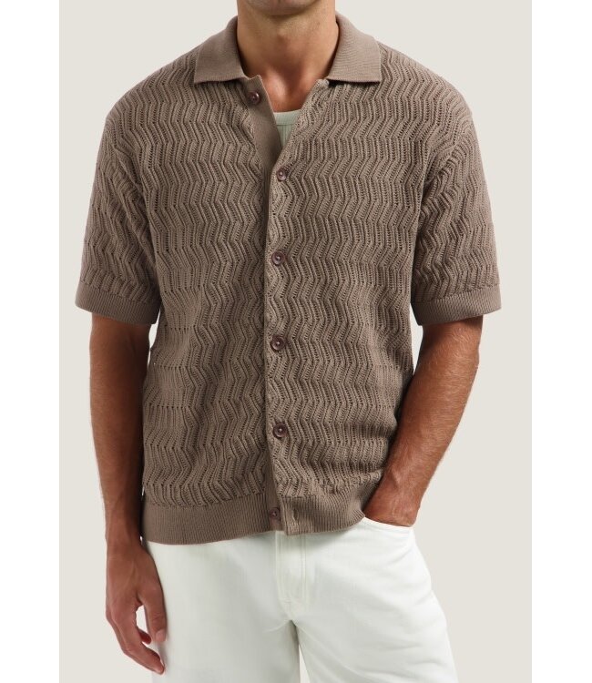 Dstrezzed Joey shortsleeve cardigan walnut