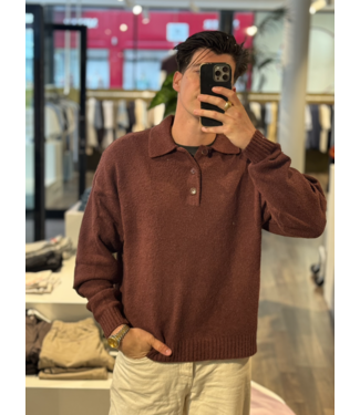 Drykorn Bekket Polo sweater 5105 maroon