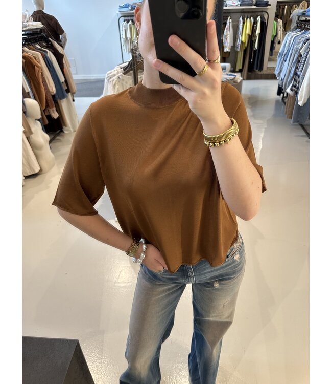 Drykorn Nisle top light brown 1307