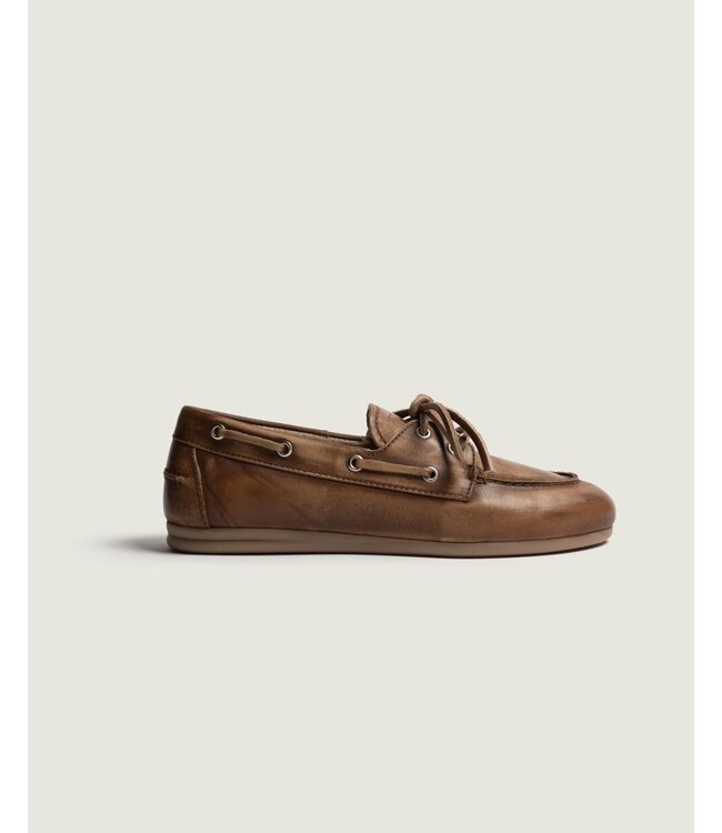 Posa Boat Loafer leather Brown