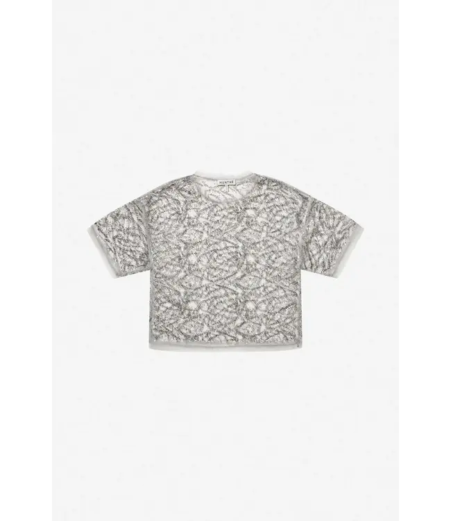 Munthe Vun top glitter gun-metal