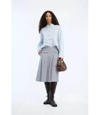 Munthe vontario stripeBlue gun-metal blouse