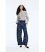 Munthe veilling scarf  blouse mix blue