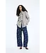 Munthe veilling scarf  blouse mix blue