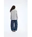 Munthe veilling scarf  blouse mix blue