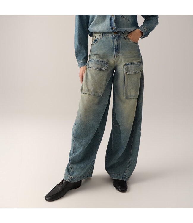 Lois aerea cargo jeans vintage stone