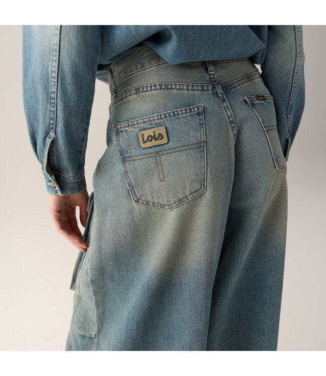 Lois aerea cargo jeans vintage stone