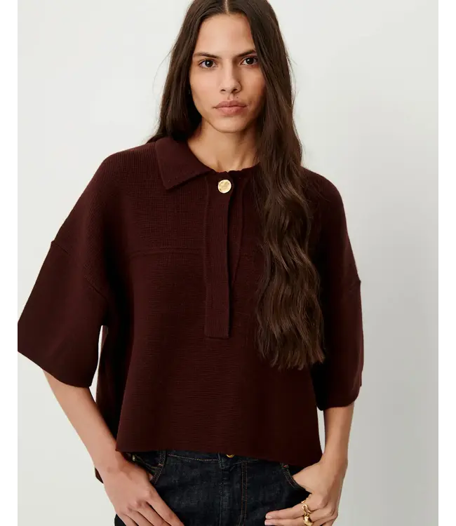 Sessùn Rigel Button-Up Polo Ambrune