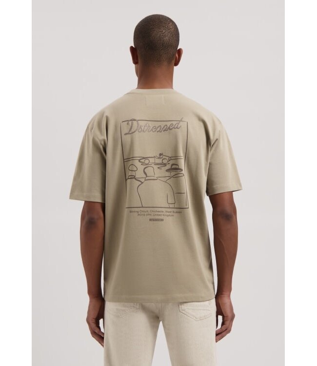 Dstrezzed Collin artwork tee vintag khaki