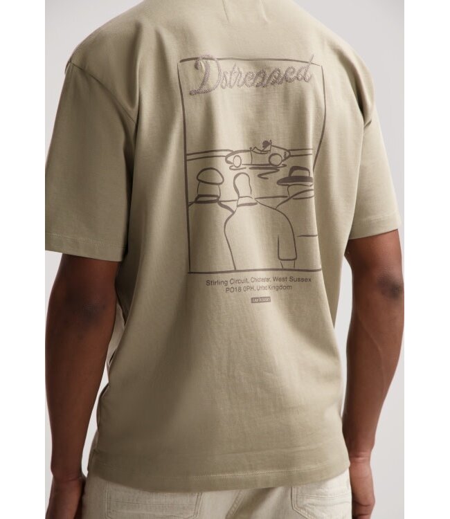 Dstrezzed Collin artwork tee vintag khaki