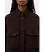 Closed Oversized Shacket Mahagony Brown