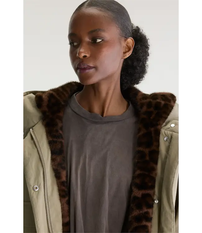 Bellerose jenna hooded jacket shadow leo