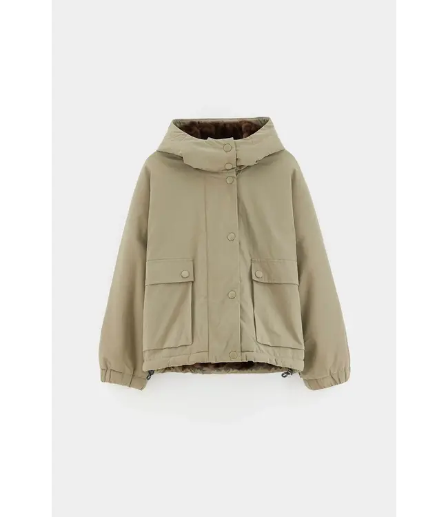 Bellerose jenna hooded jacket shadow leo