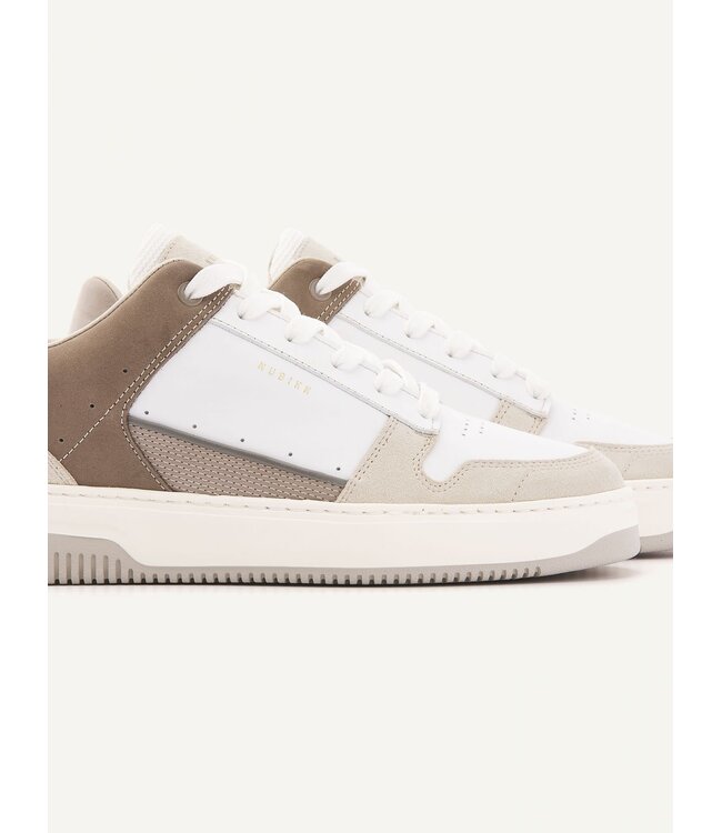 Nubikk Basket court zie sneakers white taupe