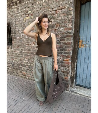 Gestuz GzSilvi Singlet Top Olive Metallic