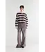 Bellerose franto longsleeve stripe A burgundy grey