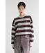 Bellerose franto longsleeve stripe A burgundy grey