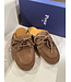 Posa boat loafer mule brushed suede light chocolate