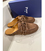 Posa boat loafer mule brushed suede light chocolate