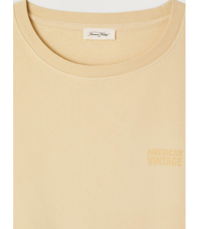 American Vintage Sweat Col Rond Limonade Vin