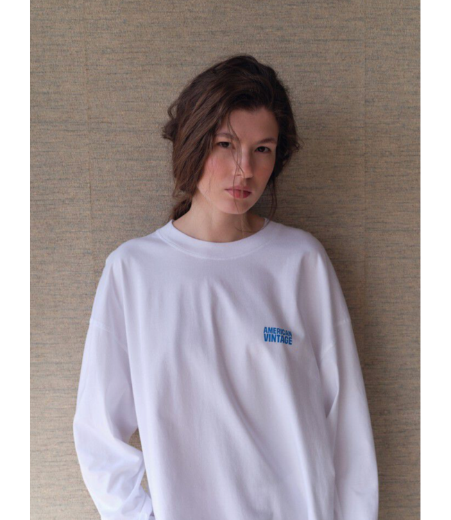 American Vintage Gixy longsleeve Blanc