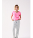 American Vintage Sonoma V-neck T-shirt Pink Acid Fluo