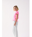 American Vintage Sonoma V-neck T-shirt Pink Acid Fluo