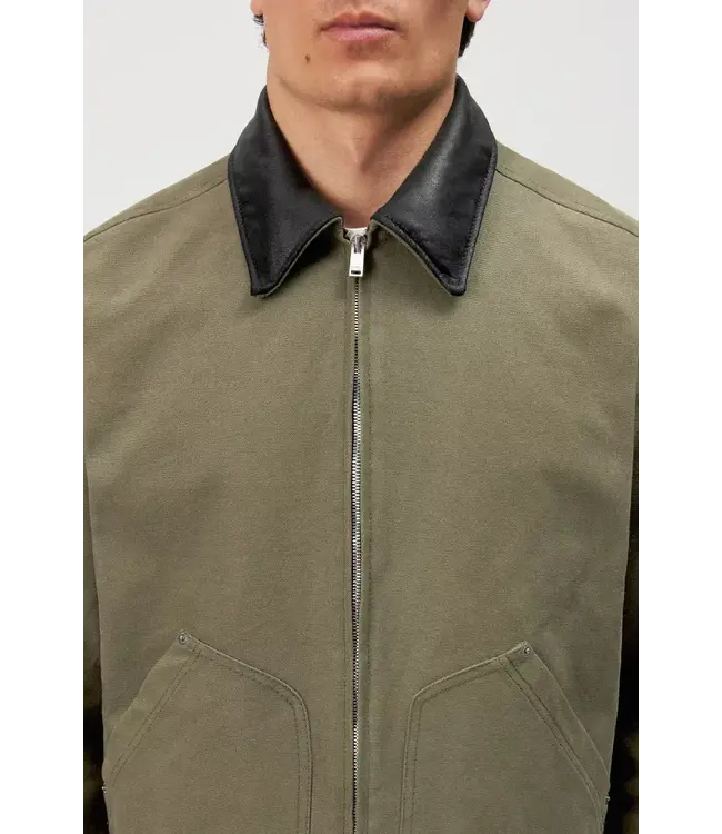 Drykorn Rikalo_2 Green leather collar