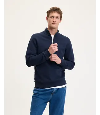 The GoodPeople Lucky Half zip sweater navy