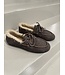 Posa Boat Loafer Brushed Fur Daytona Grey