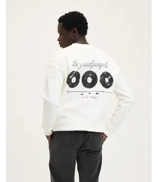 The GoodPeople Laurent artwork sweater off white
