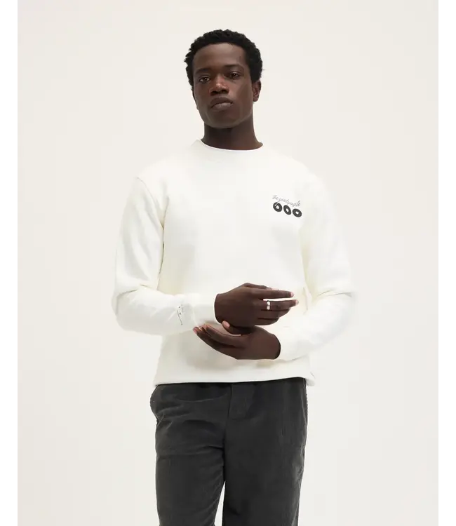 The GoodPeople Laurent artwork sweater off white
